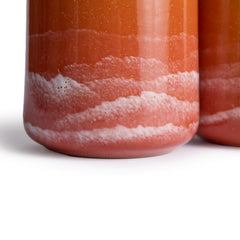 Tall Vase in Zinnia and Sunflower Gloss Watercolor