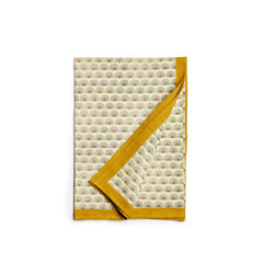 Peacock Tablecloth in Ochre