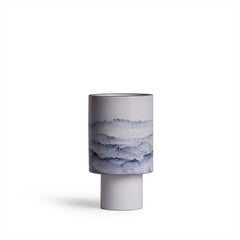 Stack Small Table Lamp in Midnight and Opaque White Watercolor