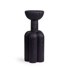 #6 Lobed Pedestal in Charred Oak