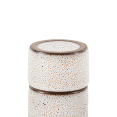 Matchstick Holder in Opaque White and Matte Brown