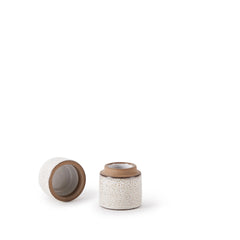 Matchstick Holder in Opaque White and Matte Brown