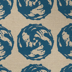 Linen Screen Print in Blue