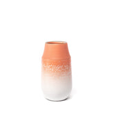 Neck Vase in Grapefruit and Opaque White