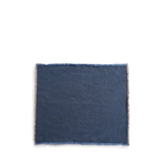 Linen Hopsack Placemat in Indigo Blue (Set of 2)