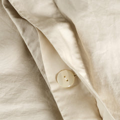 Percale Cotton Duvet Cover in Isabela Beige