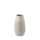Neck Vase in Vanilla Bean and Matte Brown