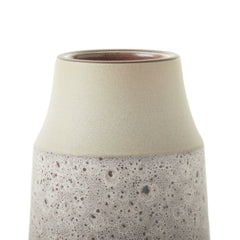 Neck Vase in Vanilla Bean and Matte Brown