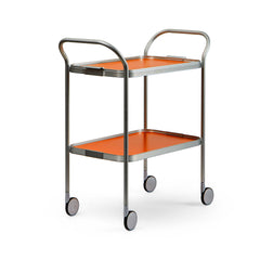 Ribbed Trolley in Burnt Orange and Silver