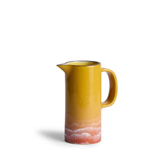 Small Pitcher in Zinnia and Sunflower Gloss Watercolor