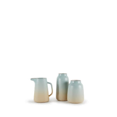 Large Pitcher in Aqua and Barley