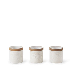 Utensil Crock in Opaque White and Matte Brown