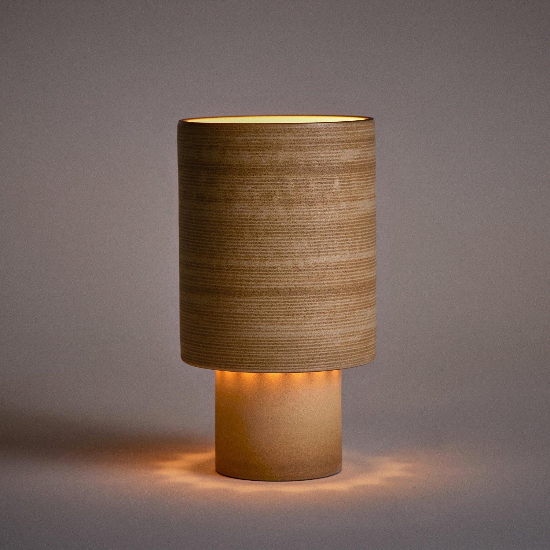 Stack Small Table Lamp in Hickory and Barley
