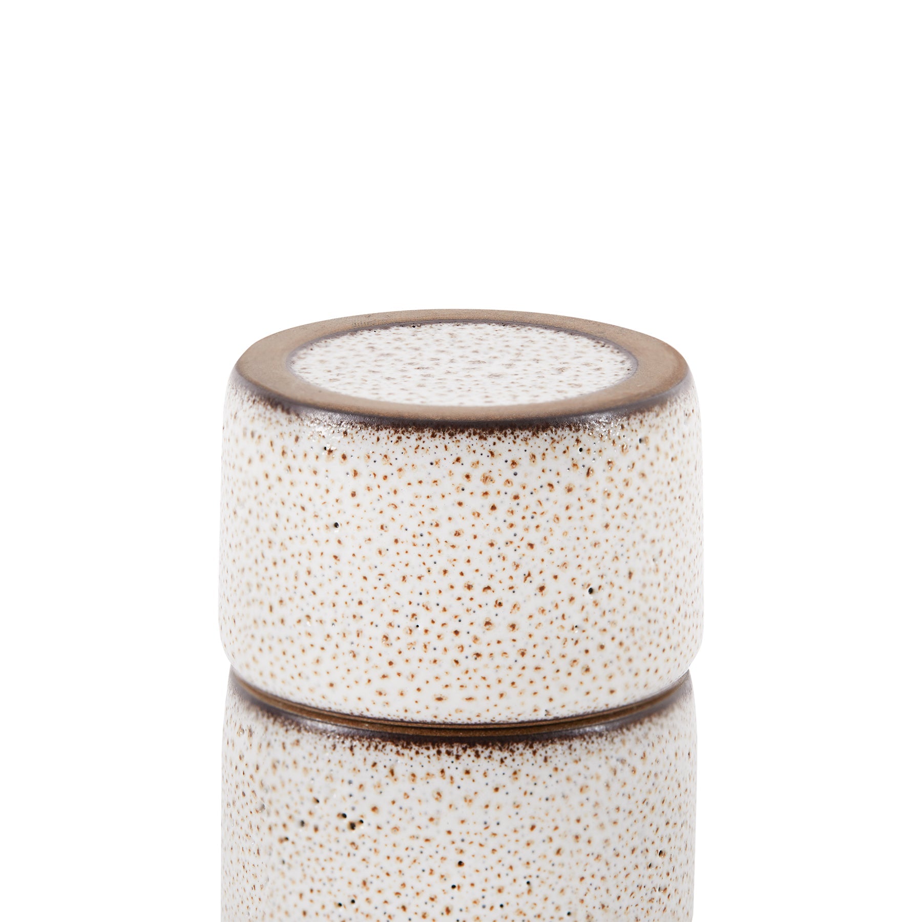 Matchstick Holder in Opaque White and Matte Brown