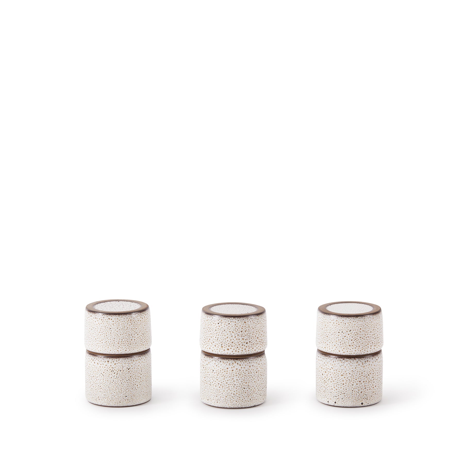 Matchstick Holder in Opaque White and Matte Brown