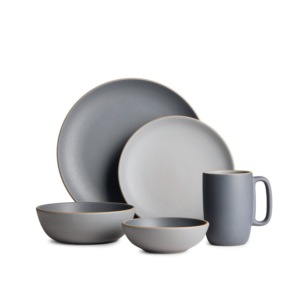 Indigo Slate 5-Piece Dinnerware Set