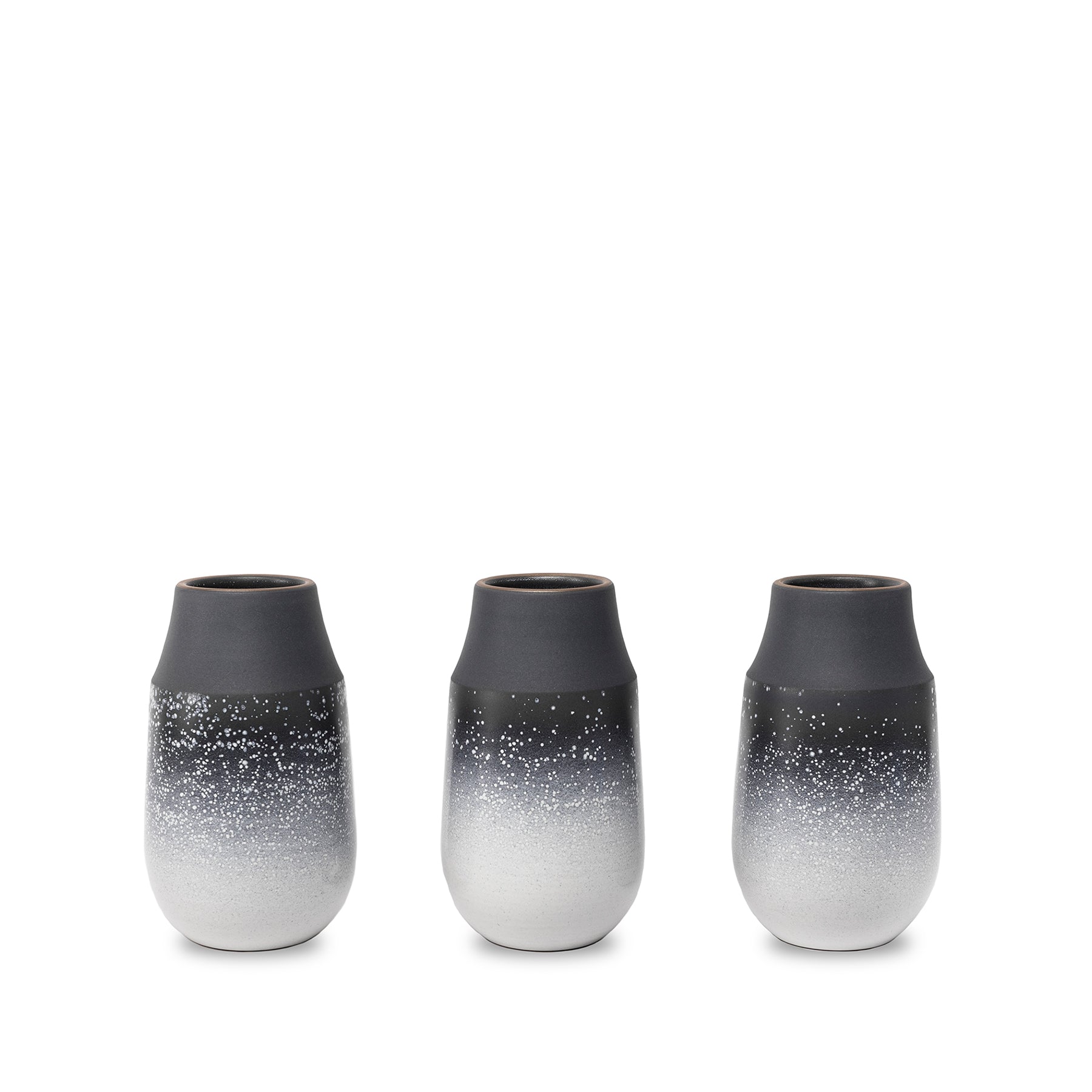 Neck Vase in Indigo and Opaque White