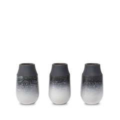 Neck Vase in Indigo and Opaque White