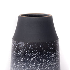 Neck Vase in Indigo and Opaque White