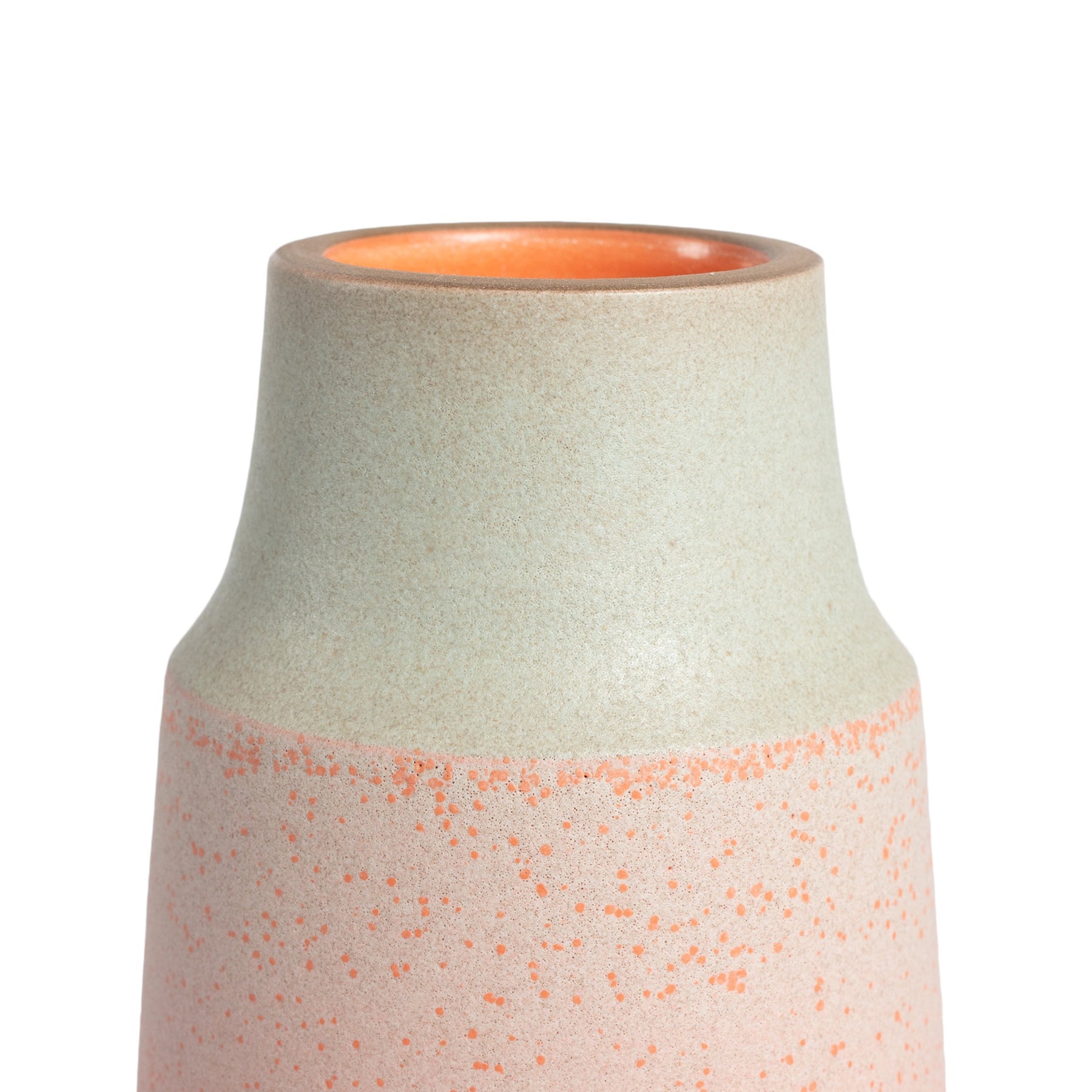 Neck Vase in Fog and Poppy