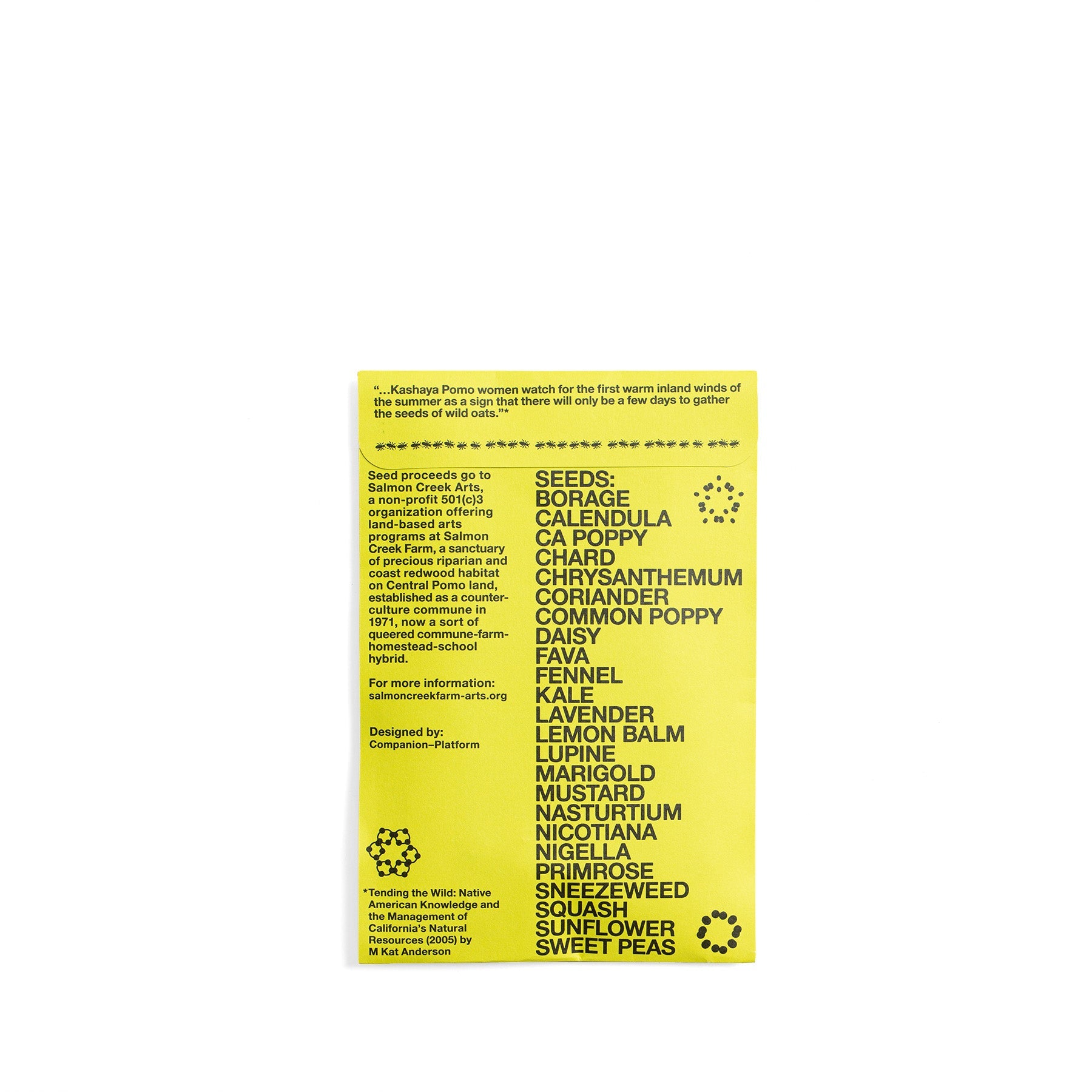 Salmon Creek Seed Mix & Bandana