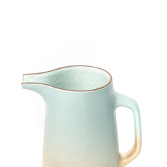 Large Pitcher in Aqua and Barley