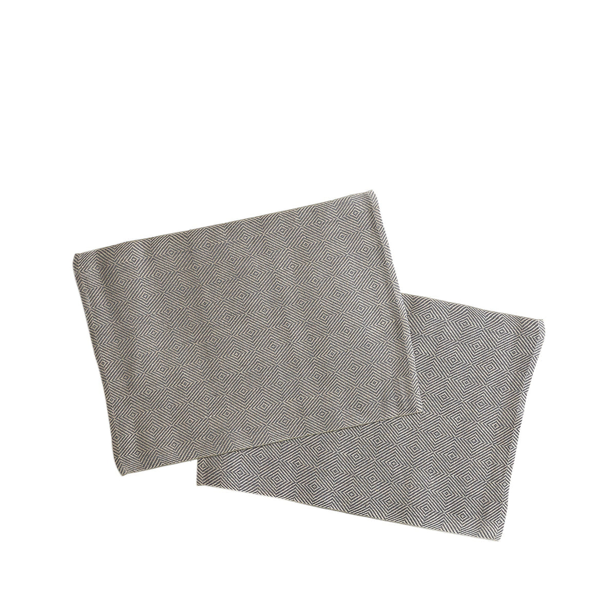 Linen Rutig Strandrag Placemats in Graphite (Set of 2)