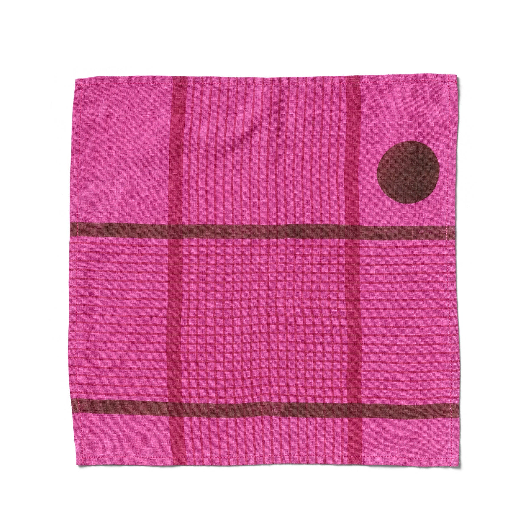 Plaid Napkin in Azalea